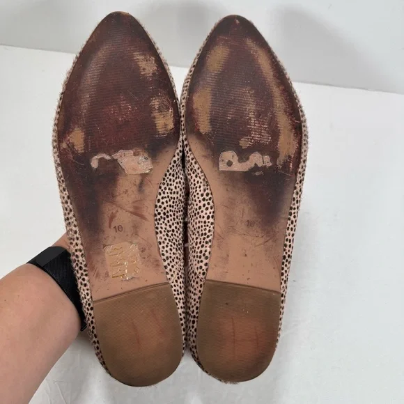 Madewell The Frances Skimmer Loafer In Calf Hair Muted Shell Multi Women Size 10 - Picture 12 of 13